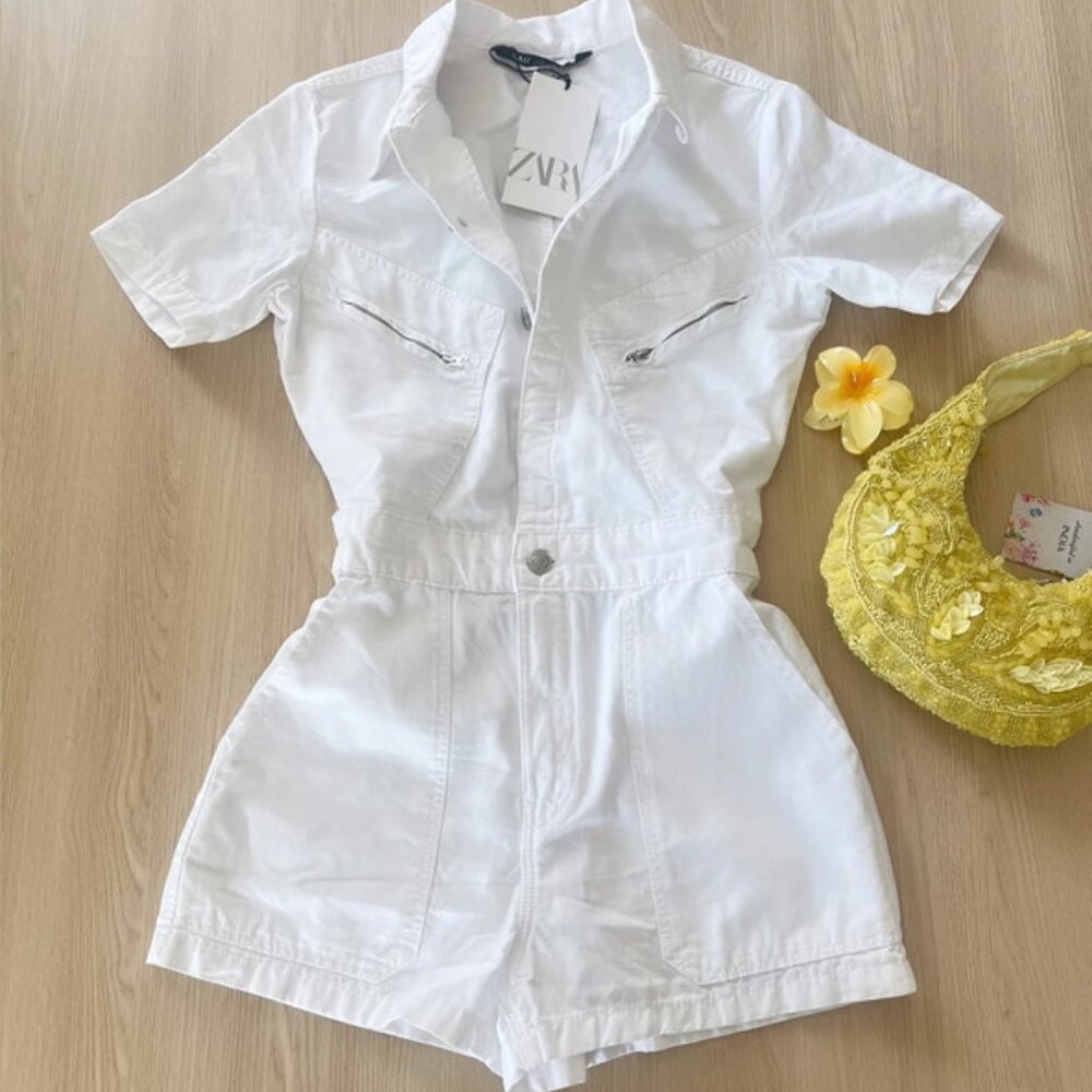 Zara White Woman Top